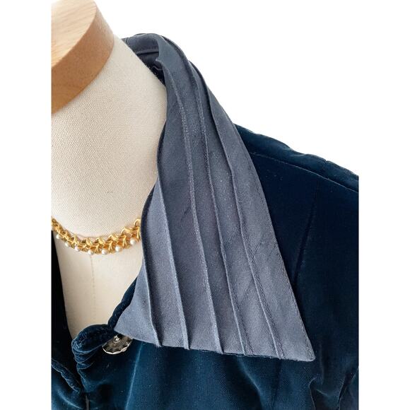 Velvet & rhinestone bespoke hand tailored evening jacket size small XS-S - Picture 4 of 8